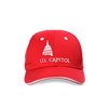 Red&#32;Baseball&#32;Cap&#32;with&#32;White&#32;Trim&#32;and&#32;US&#32;Capitol&#32;Logo&#32;front