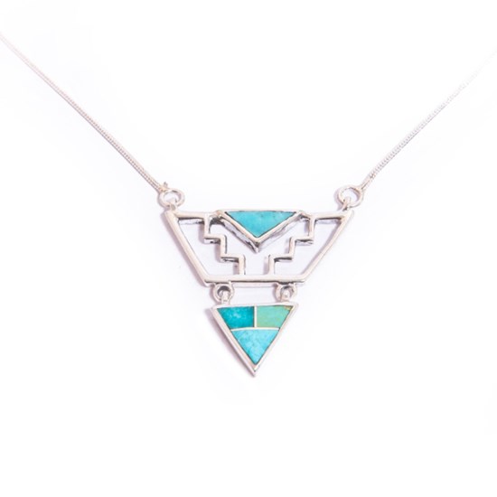 Triangle Necklace Turquoise Valley Inlay