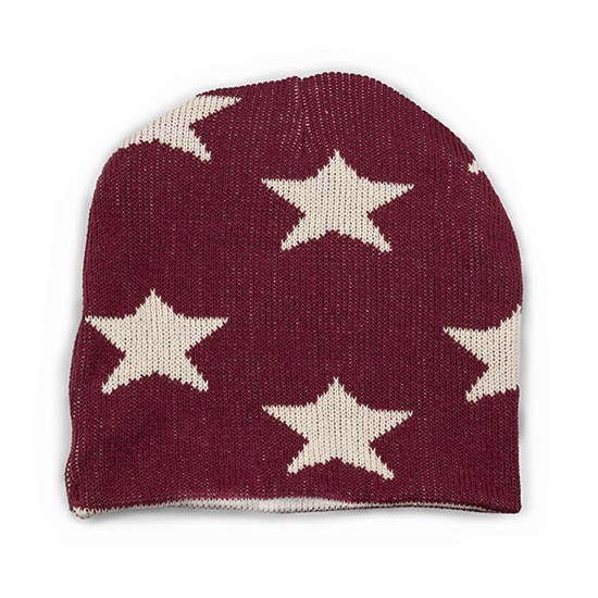 Burgundy Stars Reversible Hat