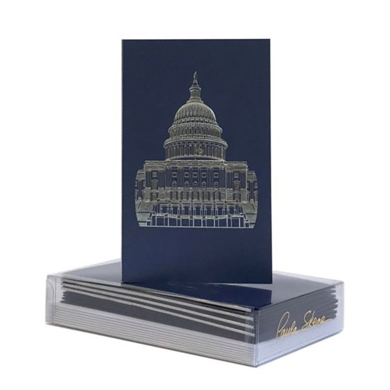 Navy and Silver Note Card Boxed Set with Envelopes
