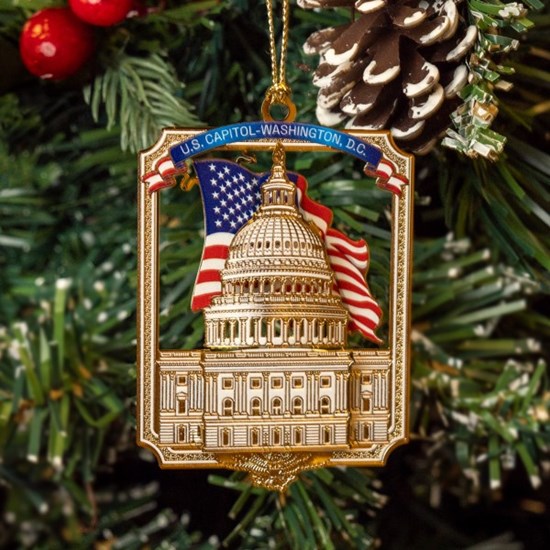 The American Flag and U.S. Capitol Dome Ornament