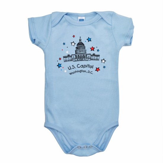 U.S. Capitol and Washington, D.C. Baby Onesie