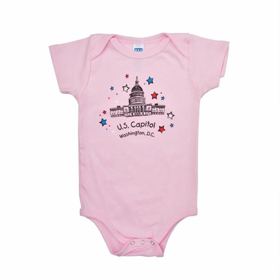 U.S. Capitol and Washington, D.C. Baby Onesie