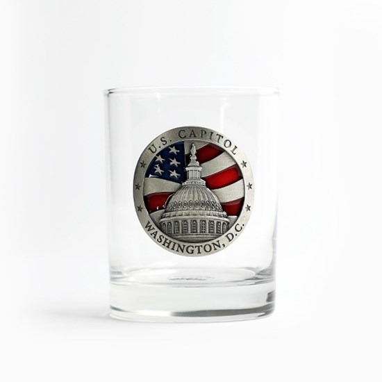 U.S Capitol Dome &amp; Flag Old-Fashioned Juice Glass