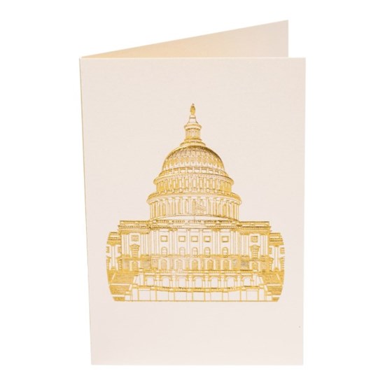 Gold Note Card of Capitol West Front