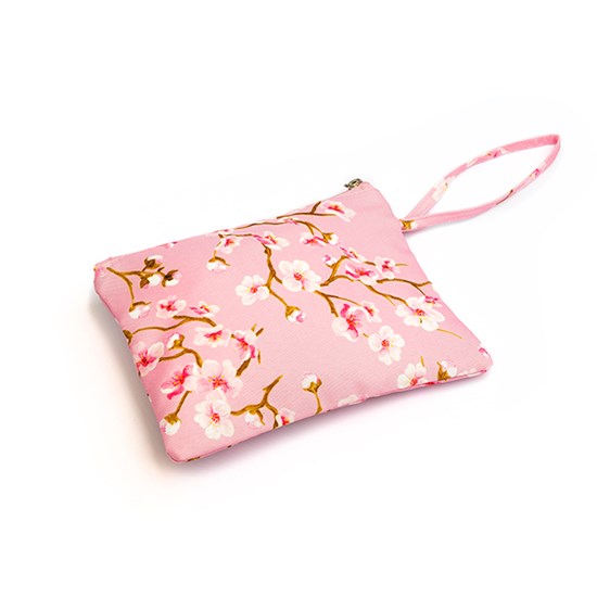 Pink Cherry Blossom with Pink Flowers Travel Kids Wristlet Wallet