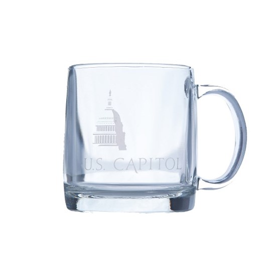 Clear_glass_mug_with_handles_drinkware_US_Capitol_12_oz