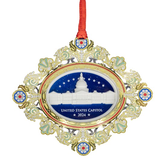 Image for 2024 U.S. Capitol Ornament with 24 kt Gold Finish and Marble