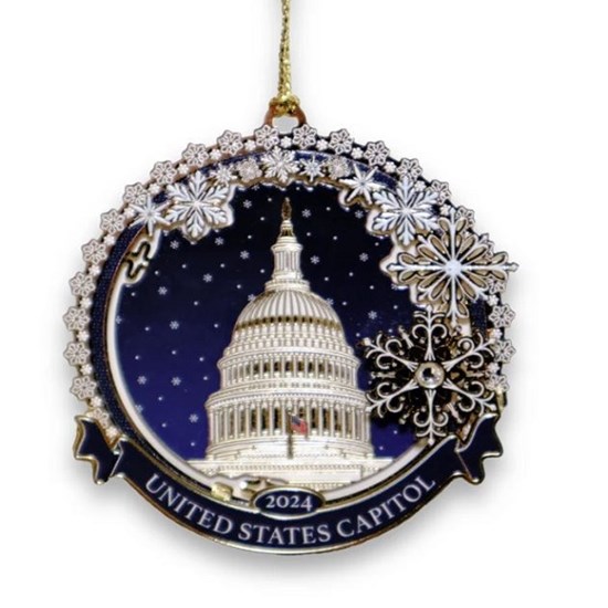 Image for 2024 U.S. Capitol Jeweled Snowflake Ornament