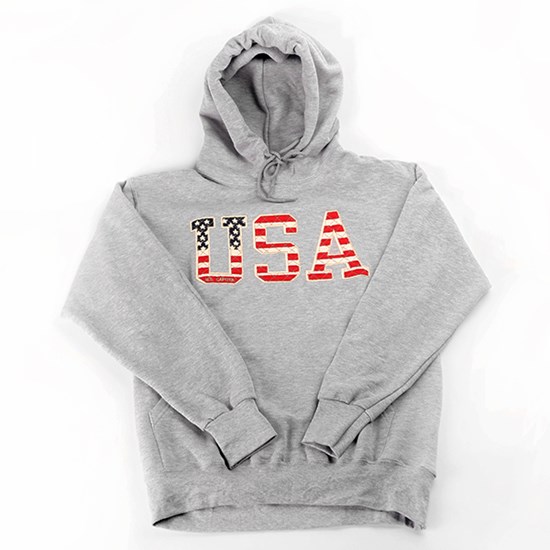 U.S.A. Applique Sweatshirt with Hood