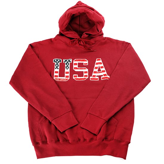 U.S.A. Applique Sweatshirt with Hood