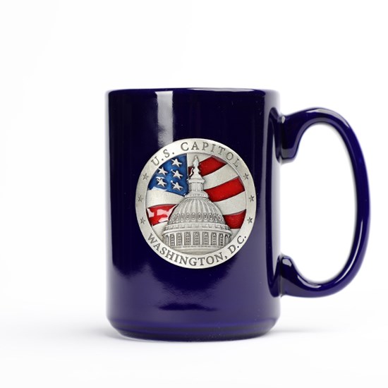 U.S. Capitol Dome and U.S. Flag Mug