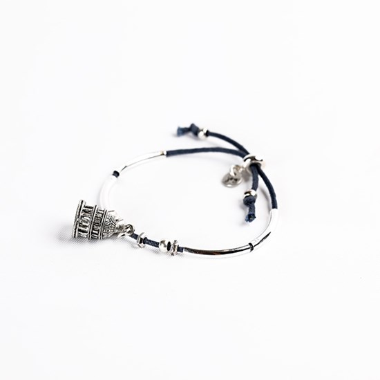 Cotton Cord Bracelet with Capitol Dome Charm
