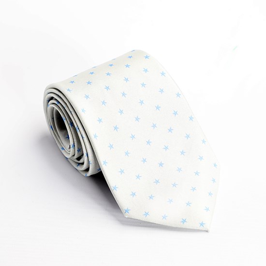 5-Point Star Silk Tie